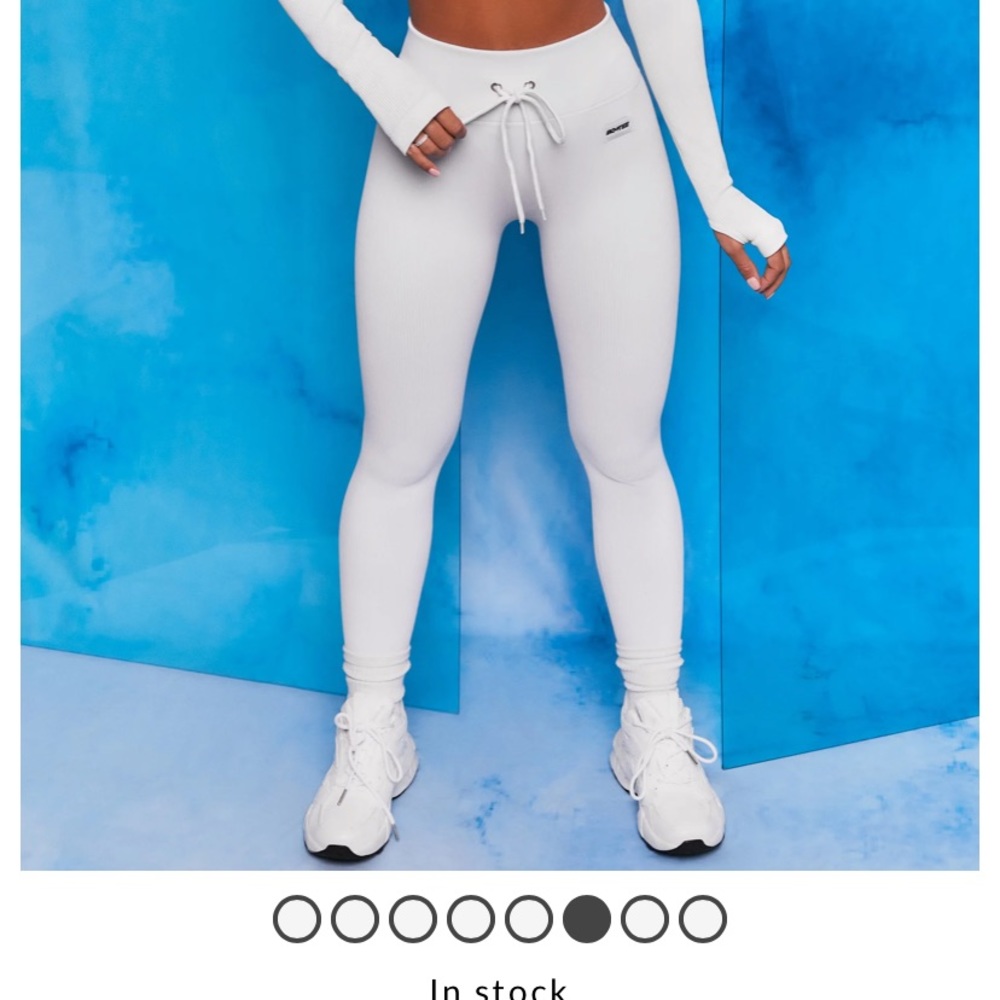 Bo + tee below zero ribbed tie front leggings
